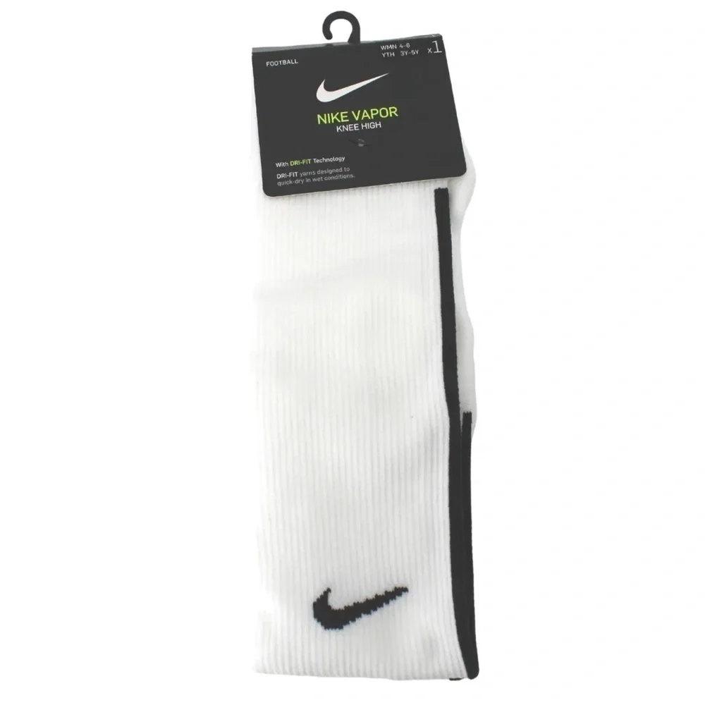 Nike Vapor Women's Football Cushioned Knee High White Socks (1-Pair), Size 4-6 - Picture 2 of 3
